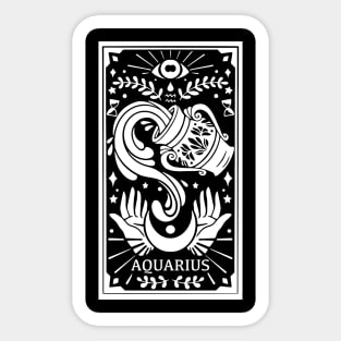 Aquarius - Tarot Style Sticker